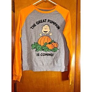 Charlie Brown The Great Pumpkin Halloween Womens Shirt Small Fall Raglan T Shirt